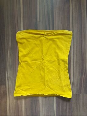 Forever 21 Bright Yellow Strapless Tube Camisole